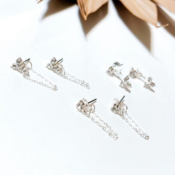 Diamond stud earrings S272 - Picture 2 of 5